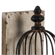 Pemberly Row Set of 2 Classic Bookends Birdcage Iron and Fir Wood