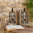 Pemberly Row Set of 2 Classic Bookends Birdcage Iron and Fir Wood