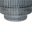 Pemberly Row Set of 2 Glass Vases Geometric Round Smokey Blue and Clear