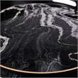 Pemberly Row Set of 2 Round Accent Trays Marbling Black White