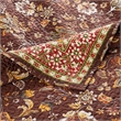 Pemberly Row 2 Piece Twin Quilt Set Jacobean Floral Print Brown Orange