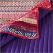Pemberly Row 3 Piece Bohemian Full Quilt Set Medallion Paisley in Pink Blue