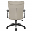 Pemberly Row Taupe Leather Conference Chair Cantilever Arms Steel Base