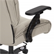 Pemberly Row Taupe Leather Conference Chair Cantilever Arms Steel Base