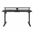 Pemberly Row 60 Inch Electric Height Adjustable Gaming Desk with Hutch