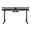 Pemberly Row 60 Inch Electric Height Adjustable Gaming Desk with Hutch