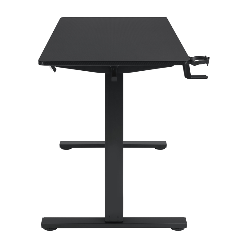 Pemberly Row 48 Inch Electric Height Adjustable Gaming Desk LED Lighting