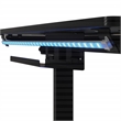 Pemberly Row 48 Inch Electric Height Adjustable Gaming Desk LED Lighting