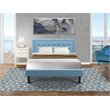 Pemberly Row 2-Piece Queen Wood Bedroom Set in Denim Blue/Butter Cream