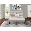 Pemberly Row 2-Piece Fabric Queen Bedroom Set in Mist Beige and Cream