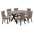 Pemberly Row 7-Piece Wood Dining Table Set with Multi-Color Finish