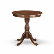 Pemberly Row 3-Piece Wood Dining Table with Faux Leather Chairs in Mahogany
