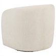 Pemberly Row Faux Sherpa Chenille Swivel Accent Chair in Beige