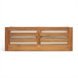 Pemberly Row Modern Brazilian Teak Patio Sofa in Natural and Beige