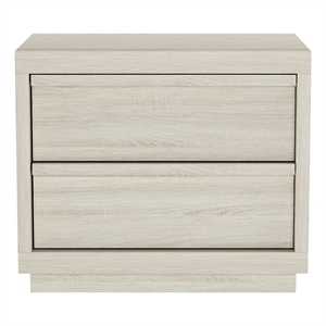 Pemberly Row 26&quot 2-Drawer Wood-Look Nightstand in Whitewashed Oak