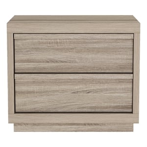 Pemberly Row 32&quot 2-Drawer Wood-Look Nightstand in Natural Oak
