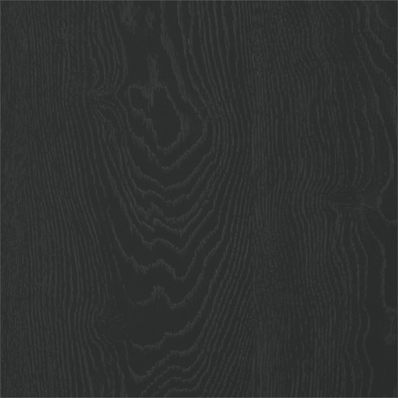 Pemberly Row 30 Inch Wood 2-Drawer Nightstand in Black Oak Veneer Finish