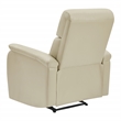 Pemberly Row Pushback Recliner in Taupe Faux Leather with Coil Springs