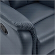 Pemberly Row Pushback Recliner in Navy Faux Leather with Coil Springs