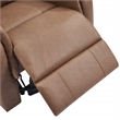 Pemberly Row Pushback Recliner in Saddle Brown Faux Leather Coil Springs