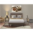 Pemberly Row 2-Piece Queen Wood Bedroom Set with Brown Linen Headboard