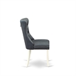 Pemberly Row Faux Leather Parson Dining Chair in Platinum Gray (Set of 2)