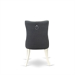 Pemberly Row Faux Leather Parson Dining Chair in Platinum Gray (Set of 2)