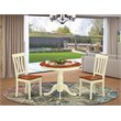 Pemberly Row Antique Wood 3-Piece Dining Set in Cream and Cherry