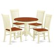 Pemberly Row 5-Piece Wood Dining Set in Buttermilk and Cherry Finish