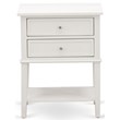 Pemberly Row 16 in Wood Nightstand with 2 Drawers in Buttercream