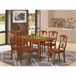 Pemberly Row 7-Piece Wood Dining Set with Butterfly Leaf in Saddle Brown