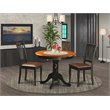 Pemberly Row 3-Piece Dining Set with Faux Leather Seats in Black/Cherry