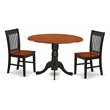 Pemberly Row 3-Piece Wooden Dining Set with Black and Cherry Finish