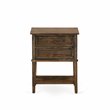 Pemberly Row 3-Piece Wood Bedroom Set with End Tables in Beige
