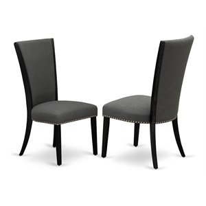 Pemberly Row 39&quot Upholstered Dining Chairs in Gotham Gray (Set of 2)