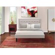 Pemberly Row 2-Piece Queen Bedroom Set with Bed and End Table in Mist Beige