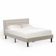 Pemberly Row 2-Piece Queen Bedroom Set with Bed and End Table in Mist Beige