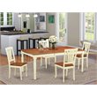 Pemberly Row 5-Piece Wood Dining Set in Buttermilk and Cherry Finish
