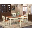 Pemberly Row 5-Piece Wood Dining Set in Buttermilk and Cherry Finish
