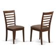Pemberly Row 5-Piece Wood Dining Set with Fabric Seats in Mahogany