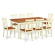 Pemberly Row 9-Piece Wood Dinette Set in Buttermilk & Cherry Finish