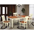 Pemberly Row 5-Piece Wood Dining Set in Buttermilk and Cherry Finish