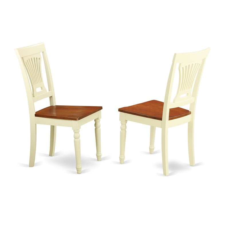 Pemberly Row 5-Piece Wood Dining Set in Buttermilk and Cherry Finish