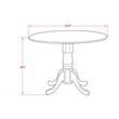 Pemberly Row 5-Piece Wood Dining Set in Oak and Autumn Green Finish