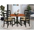 Pemberly Row 5-Piece Wood Dining Set with Black and Cherry Finish