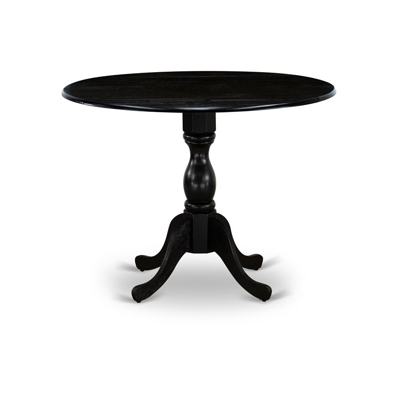 Pemberly Row 3-Piece Wood Dining Set in Black with Dark Gotham Gray