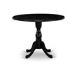 Pemberly Row 3-Piece Wood Dining Set in Black with Dark Gotham Gray
