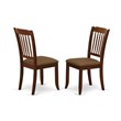 Pemberly Row 5-Piece Wood Dining Set in Mahogany Finish with Fabric Seats