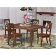 Pemberly Row 5-Piece Traditional Wood Dining Set with Chairs in Mahogany