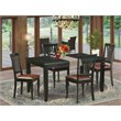 Pemberly Row 5-Piece Wood Dinette Table Set with Chairs in Black